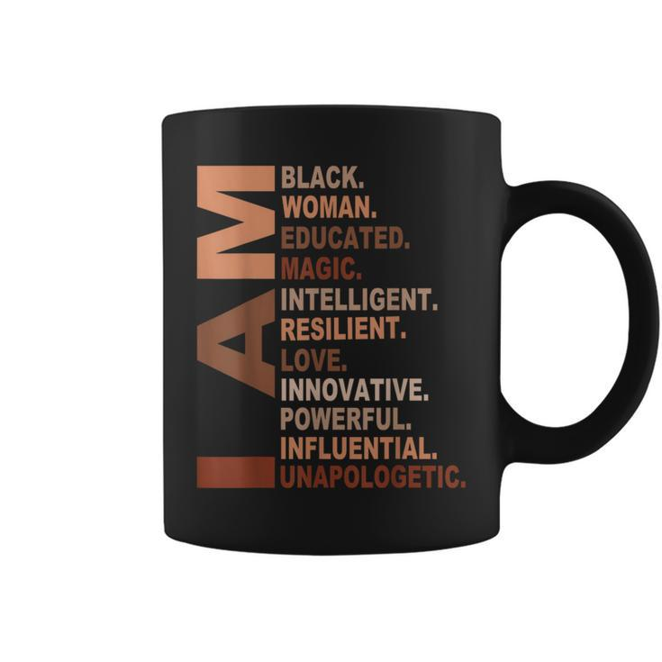 I Am Black Woman Black History Month Unapologetically Coffee Mug