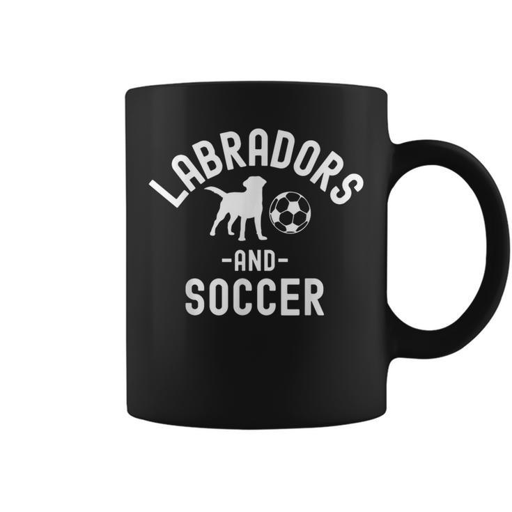 Black Yellow Chocolate Labs And Soccer Labrador Lab Mom Dad Coffee Mug