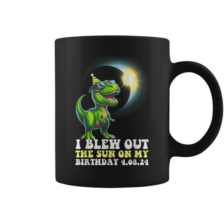 I Blew Out The Sun On Birthday Dinosaur 2024 Solar Eclipse Coffee Mug