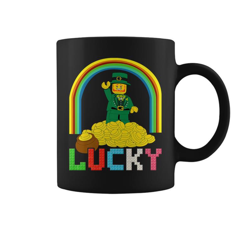 Block Brick Building Figure St Patrick's Day Master Builder Coffee Mug