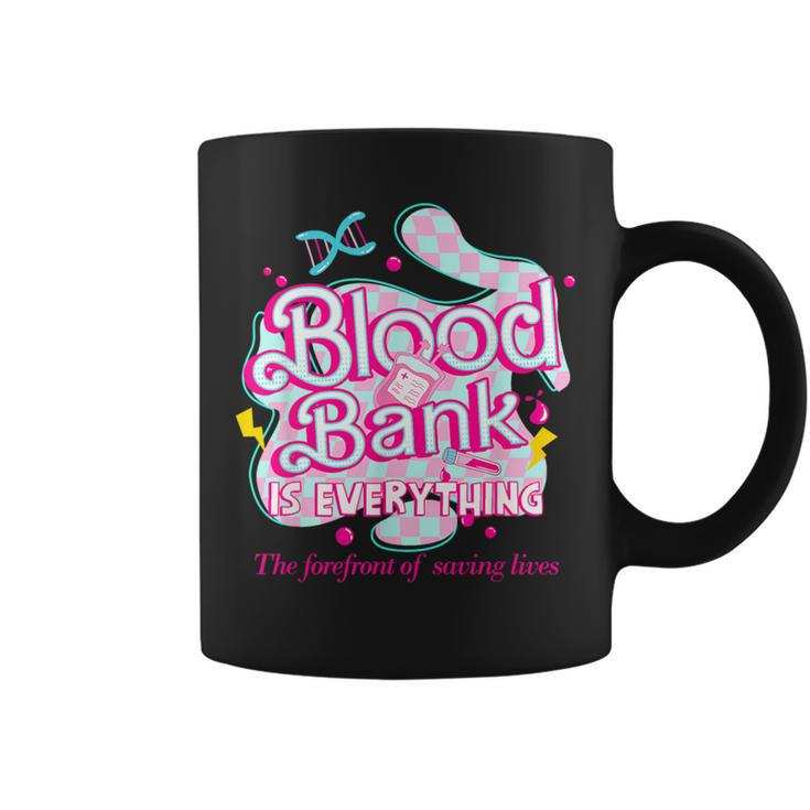 Blood Bank Is Everything Pink Retro Lab Week 2024 Med Tech Coffee Mug
