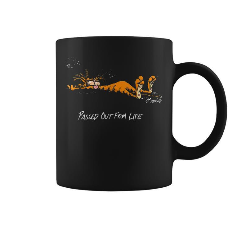 Bloom County Bill The Cat Passed Out From Life Coffee Mug