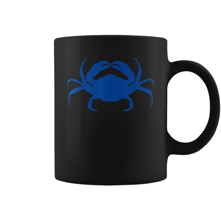 Blue Silhouette Crab T Crab Coffee Mug