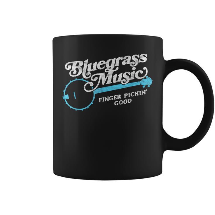 Bluegrass Music Finger Pickin' Good Banjo Graphic Coffee Mug