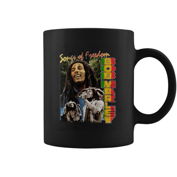 Bob Marley Freedom Vintage Reggae Music By Rock Off Coffee Mug