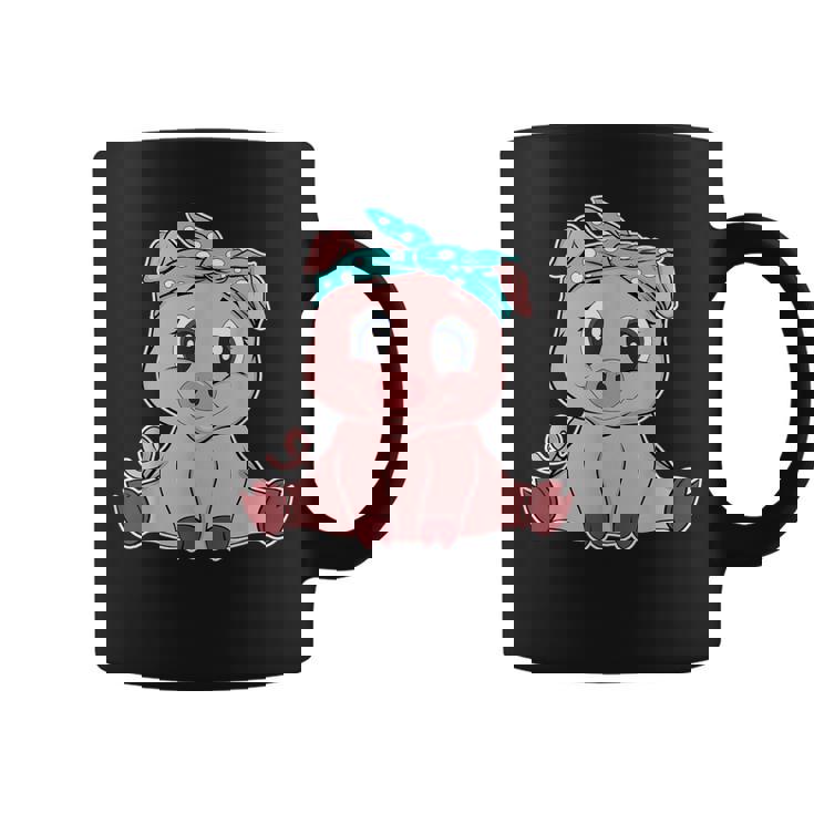 Bonito Pañuelo De Cerdo Divertido Amantes De Los Cerditos Taza de café