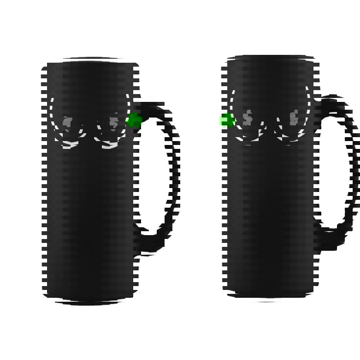 Boob St Patrick's Day 2024 Shamrocks Boobs Coffee Mug