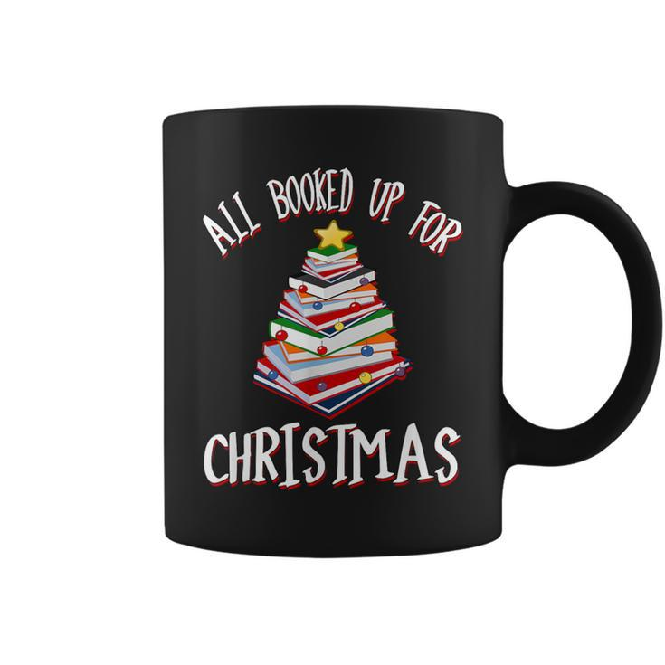 All Booked Up For Christmas Christmas Tree Coffee Mug