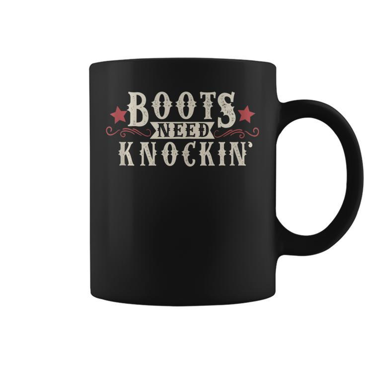 Boots Need Knocking Country Music Song Coffee Mug