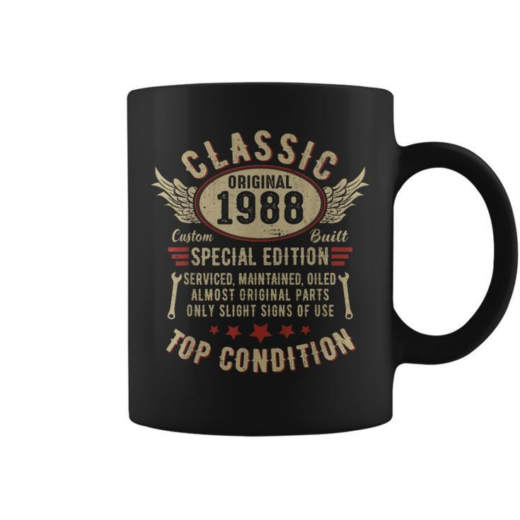 Born In 1988 Birthday Classic Car Vintage 1988 Birthday Coffee Mug