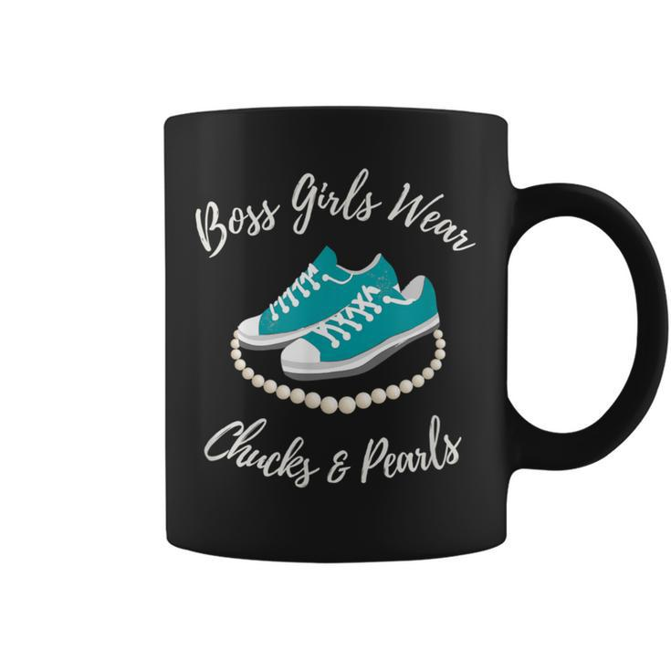 Boss Girls Wear Chucks And Pearls Coffee Mug