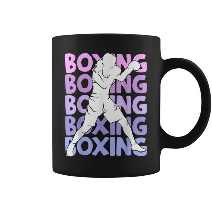 Boxeo Boxeador Chica Niña Taza de café