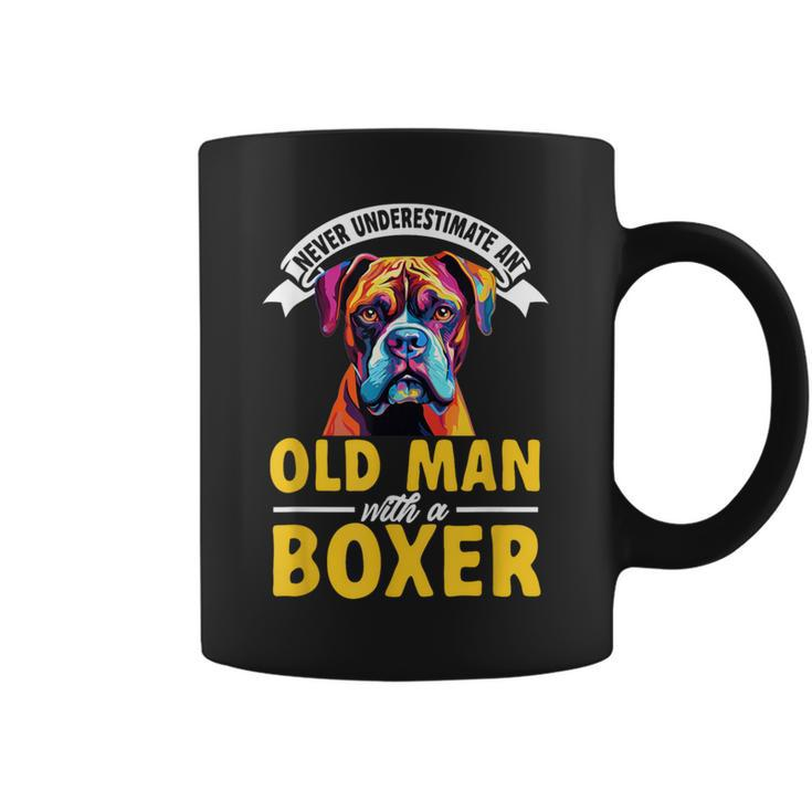Boxer Dog Breed Pet Never Underestimate An Old Man Coffee Mug