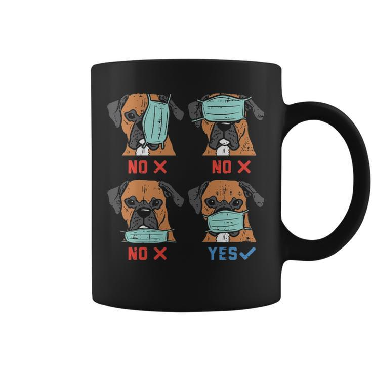 Boxer Face Mask Social Distancing Quarantine Dog Gif Coffee Mug