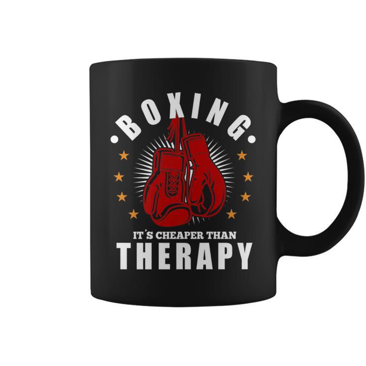 Boxing It's Cheaper Therapy Boxing Gloves Boxer Coffee Mug