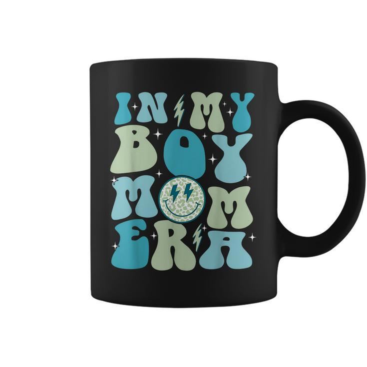 In My Boy Mom Era Groovy Retro Happy Mother's Day Mom Life Coffee Mug