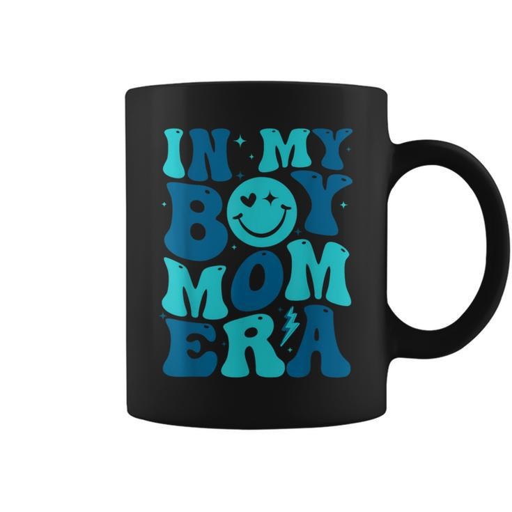 In My Boy Mom Era Retro Groovy Happy Mother's Day Mom Life Coffee Mug