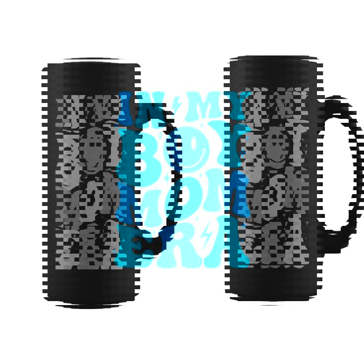 In My Boy Mom Era Retro Groovy Mom Life Happy Mother's Day Coffee Mug