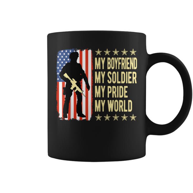 My Boyfriend Is A Soldier Hero Proud Army Girlfriend Coffee Mug