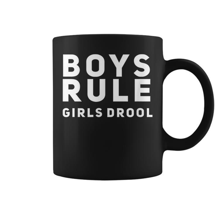 Boys Rule Girls Drool  Unique Top Cool T Coffee Mug