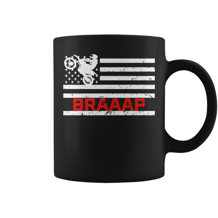 Braaap Vintage Usa American Flag Coffee Mug