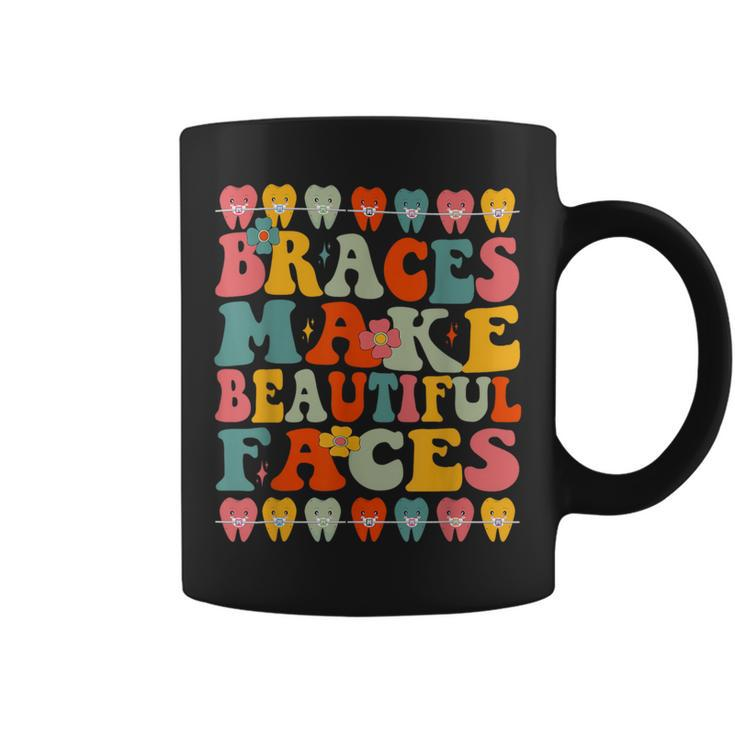 Braces Make Beautiful Faces Groovy Orthodontist Coffee Mug