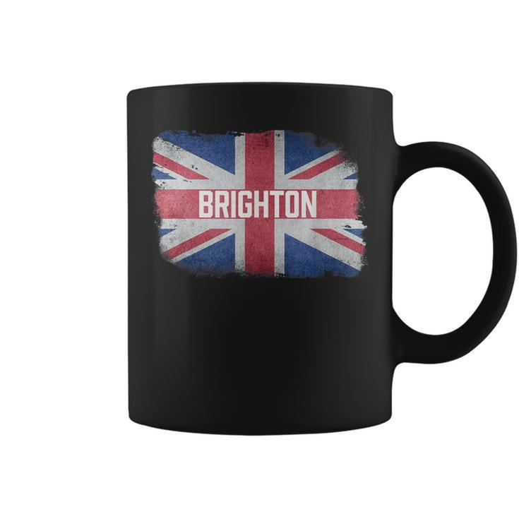 Brighton United Kingdom British Flag Vintage Uk Souvenir Coffee Mug