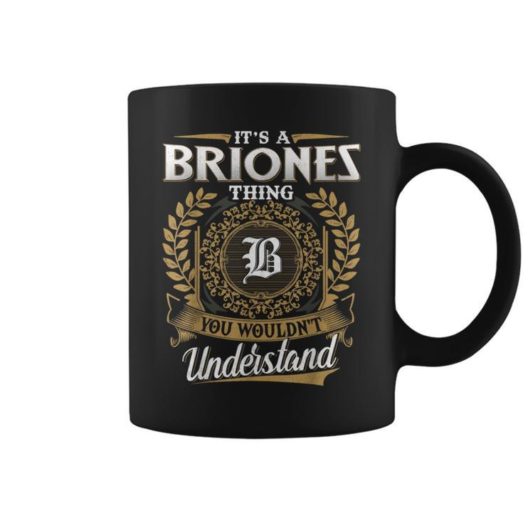 Briones Family Last Name Briones Surname Personalized Coffee Mug