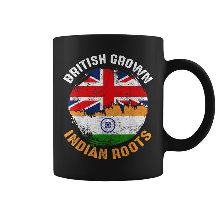 British Grown Indian Roots Vintage Flags For Women Coffee Mug