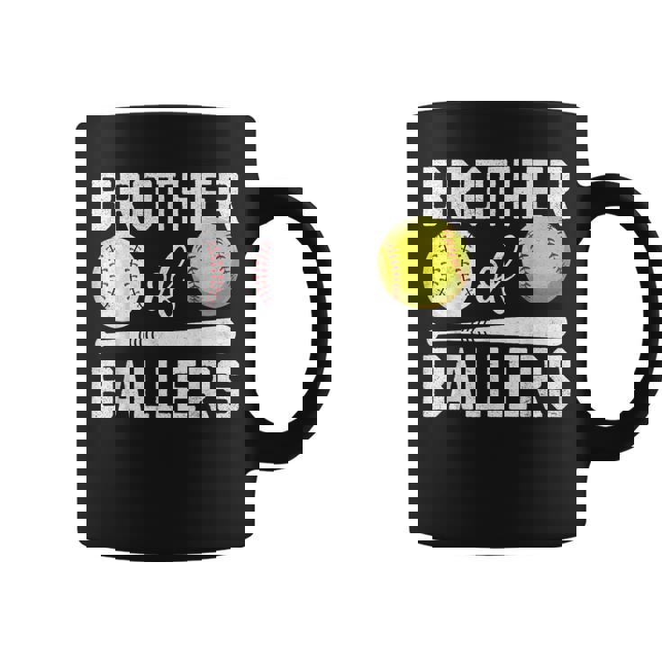 Brother Of Ballers Baseball Softball Father's Day Coffee Mug