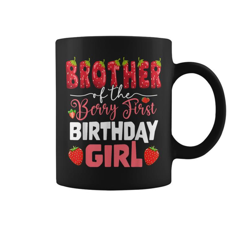 Brother Of The Berry First Birthday Of Girl Strawberry Bro Coffee Mug
