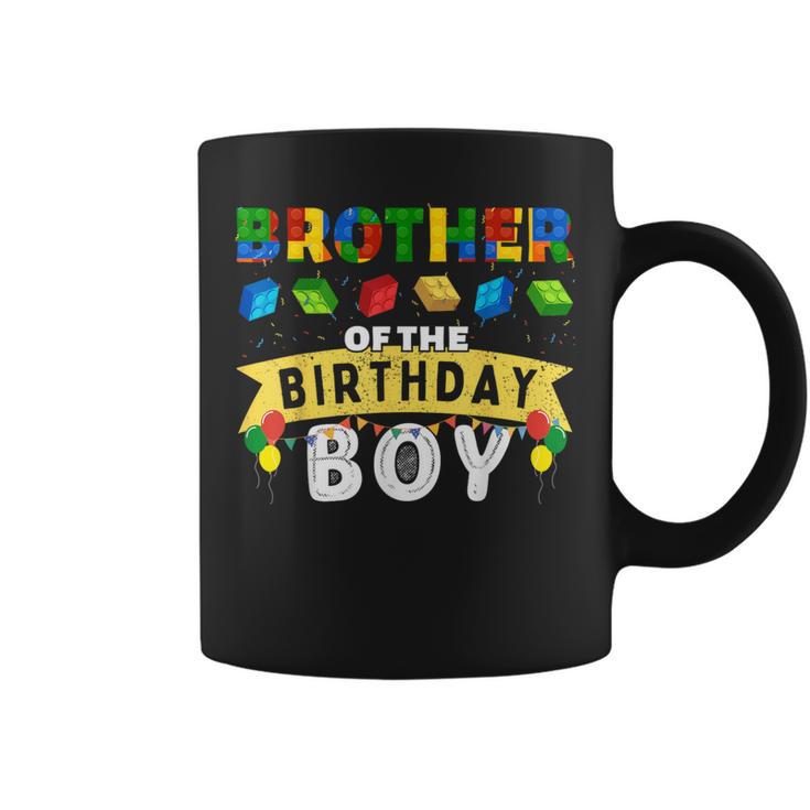 Brother Of The Birthday Boy Building Blocks Master Builder Coffee Mug