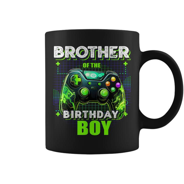 Brother Of The Birthday Boy Matching Family Video Game Party Coffee Mug