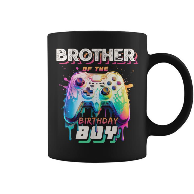 Brother Of The Birthday Boy Matching Family Video Game Party Coffee Mug