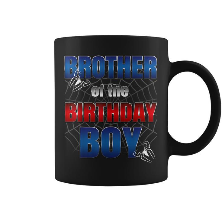 Brother Of The Birthday Boy Spider Web Family Matching Coffee Mug
