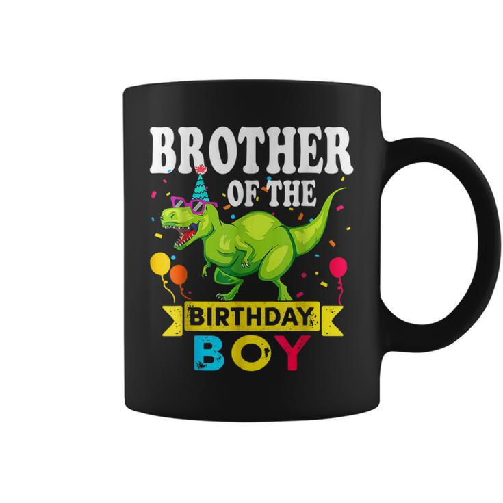 Brother Of The Birthday Boy T-Rex Rawr Dinosaur Coffee Mug