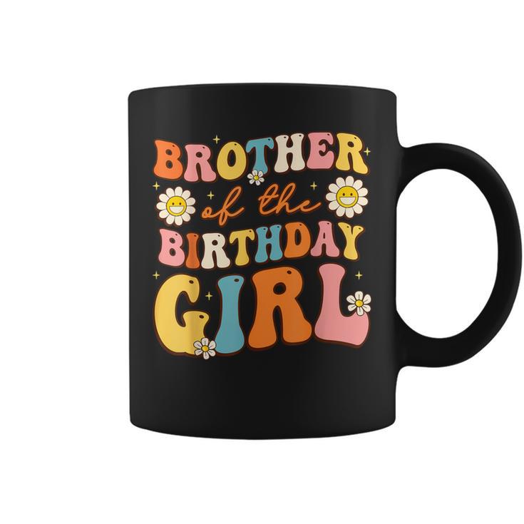 Brother Of The Birthday Girl Groovy Big Bro Retro Theme Bday Coffee Mug