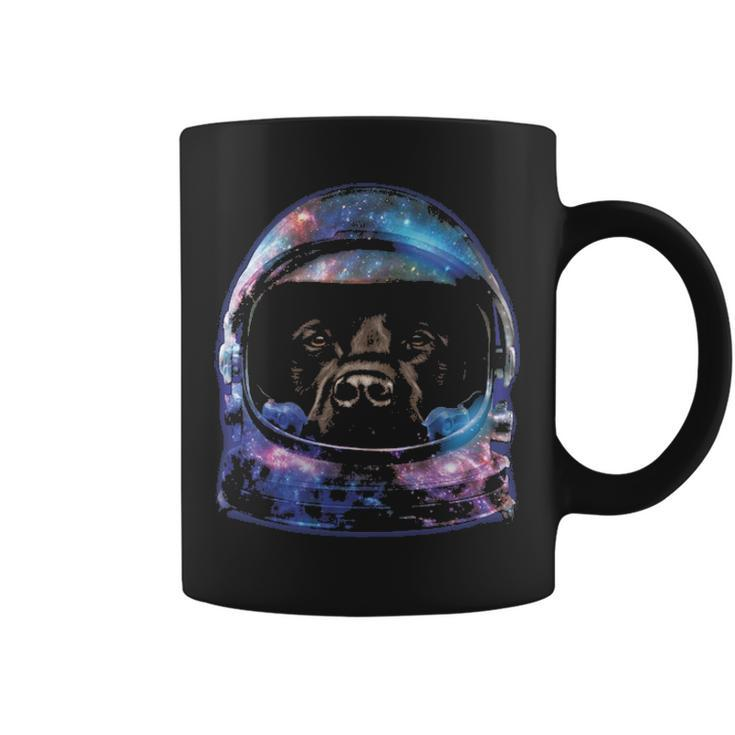 Brown Labrador In Space Galaxy Astronaut Helmet Dog Coffee Mug