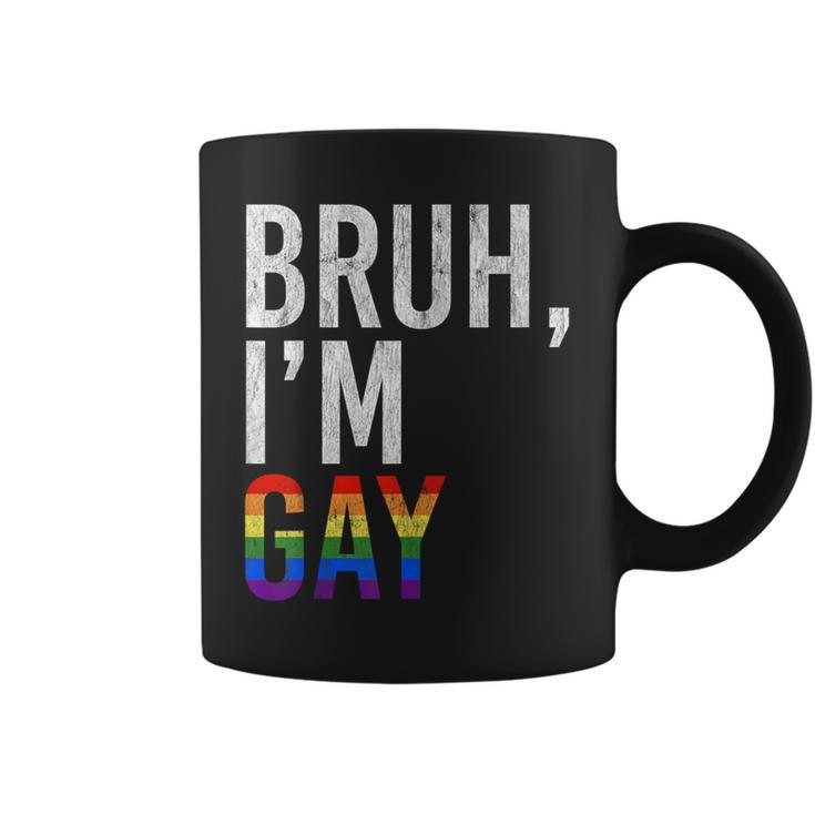 Bruh Meme I'm Gay Lgbt Flag Gay Pride Month Rainbow Coffee Mug
