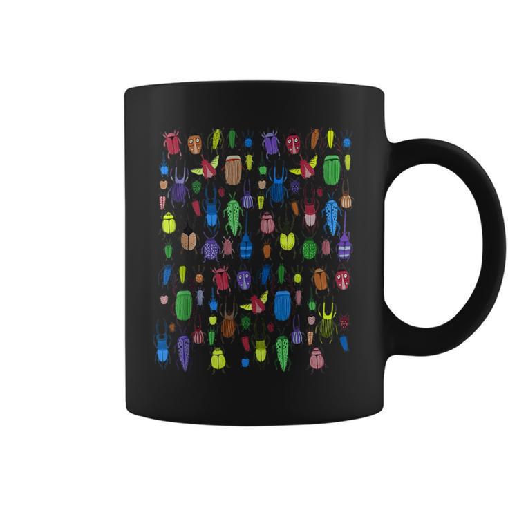 Bugs Adorable Graphic Crawling With Bugs Rainbow Colors Coffee Mug