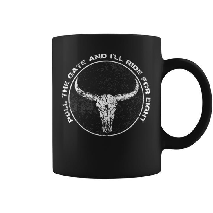 Bull Rider JrRodeo Bull Riding Pull The Gate Ride For 8 Coffee Mug