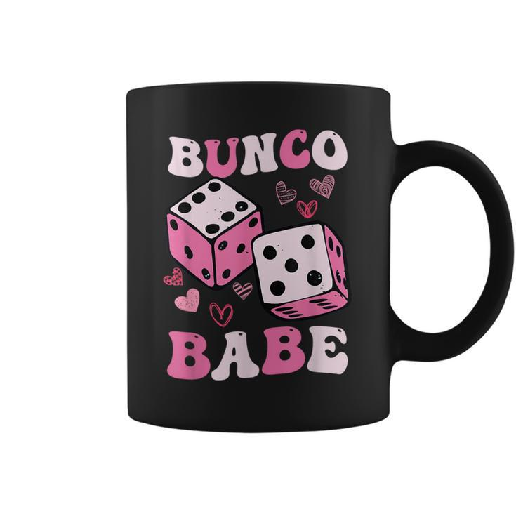 Bunco Babe Bunco Game Night Retro Groovy Gamble Coffee Mug