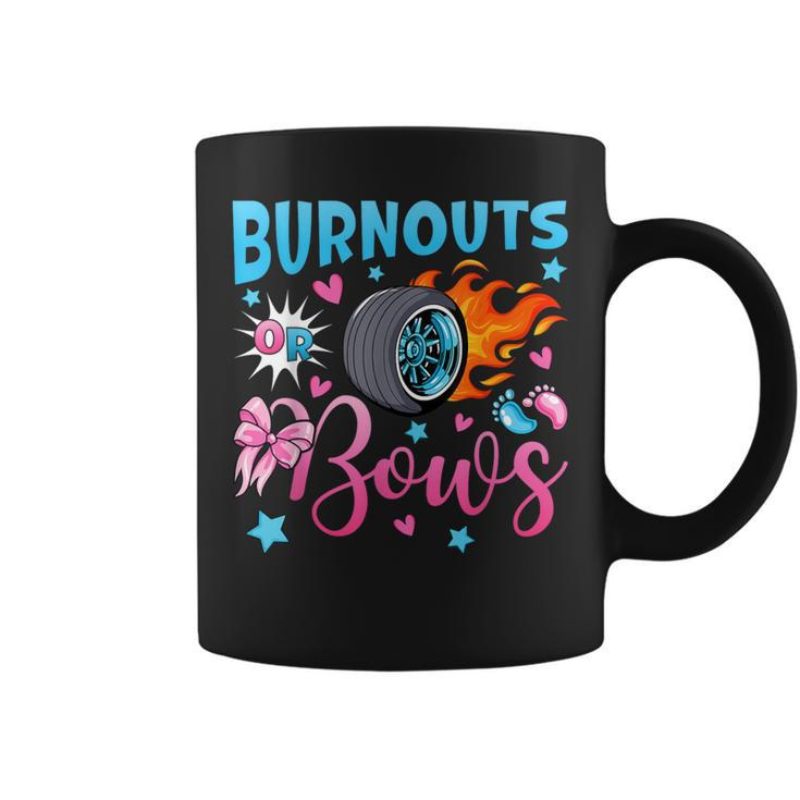 Burnouts Or Bows Gender Reveal Party Ideas Baby Announcement Coffee Mug