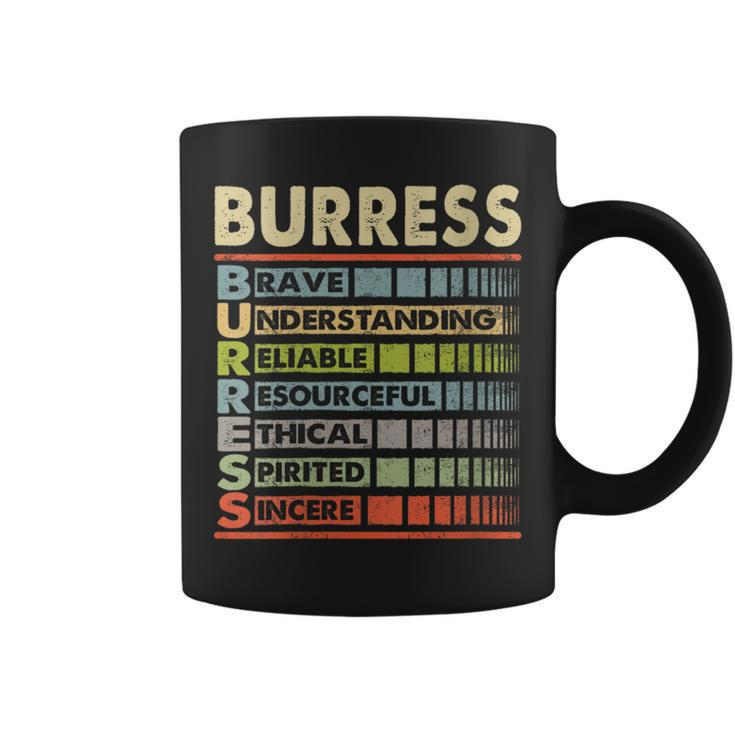 Burress Family Name Burress Last Name Team Coffee Mug