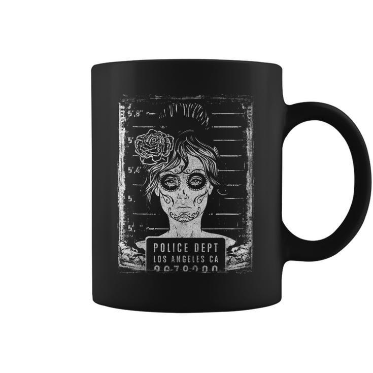 Busted La Mexican Sugar Skull Catrina Dia De Muertos Coffee Mug