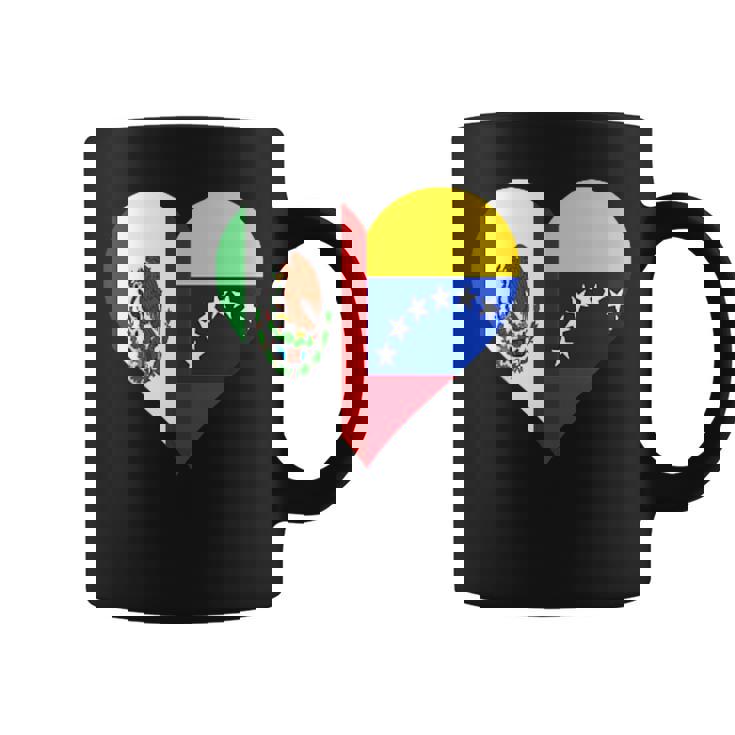 Camisaenezolana Mexicana Corazón Banderaenezuela México Taza de café