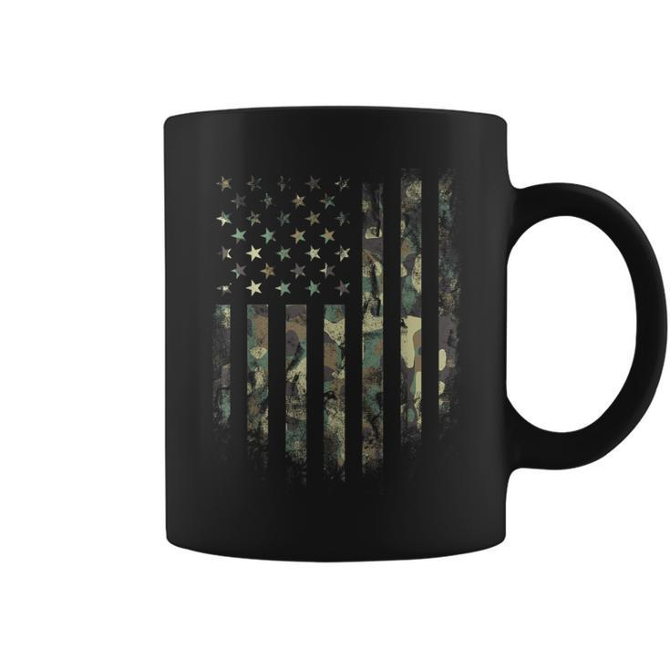 Camouflage American Flag Camo Hunting Coffee Mug