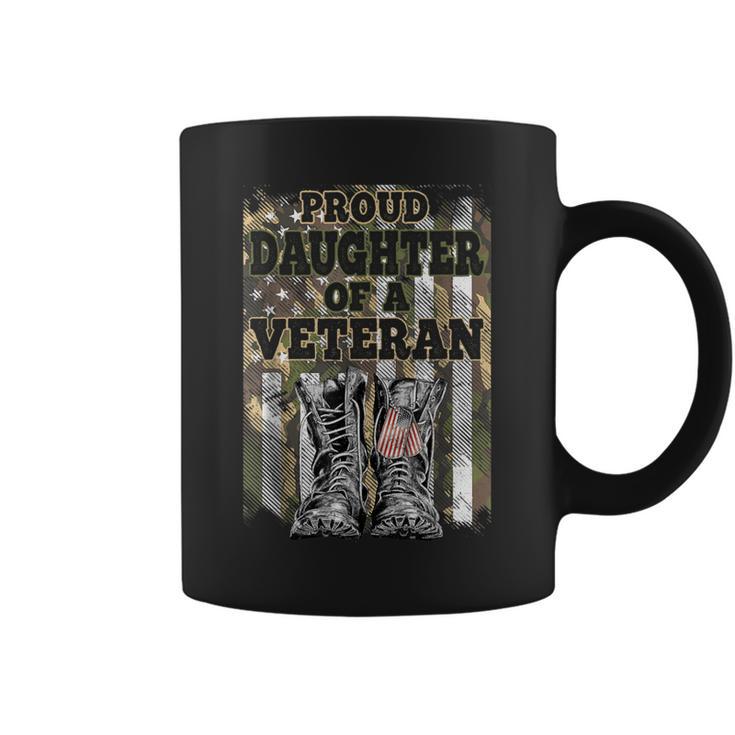 Camouflage American Veteran Proud Daughter Of A Veteran Coffee Mug