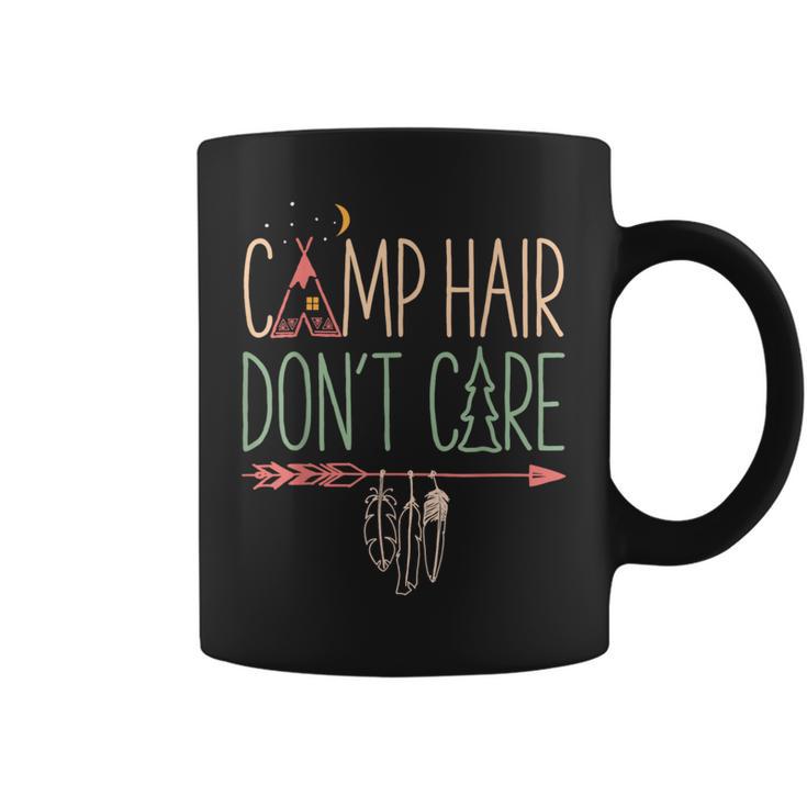 Camping Hair Don't Care Funny Cute Novelty Coffee Mug Gift