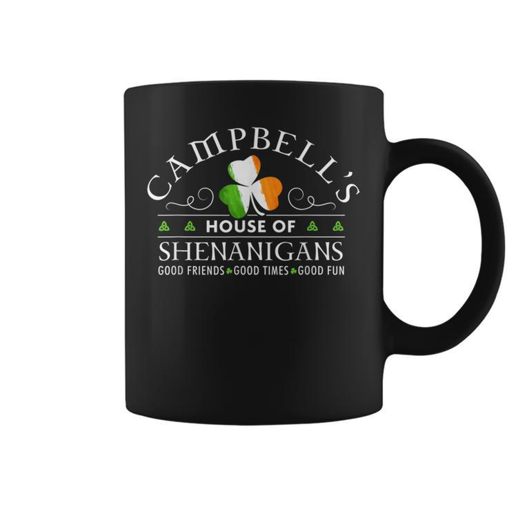Campbell House Of Shenanigans Irish Family Name Coffee Mug
